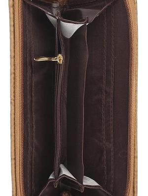brown leatherette (pu) regular clutch - 15223684 - Standard Image - 3