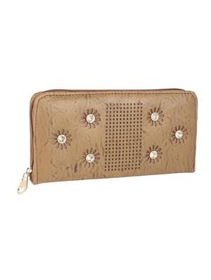 brown leatherette (pu) regular clutch - 15223684 - Standard Image - 4