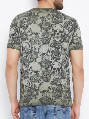 green cotton all over print tshirt - 15223808 - Standard Image - 3