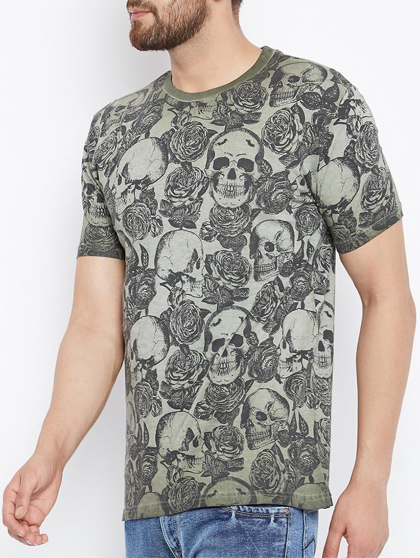 green cotton all over print tshirt - 15223808 - Zoom Image - 2