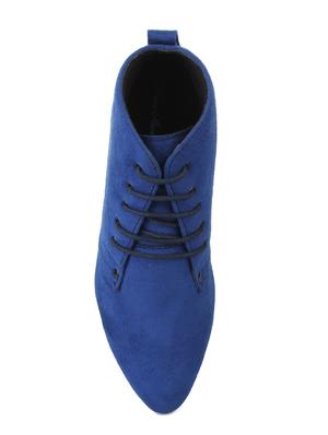 navy lace-up ankle boot - 15223813 - Standard Image - 4