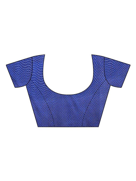 blue silk mysore saree with blouse - 15223963 - Zoom Image - 3