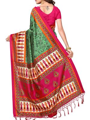 green silk mysore saree with blouse - 15223996 - Standard Image - 2