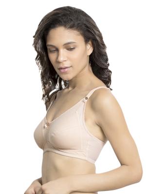 solid beige cotton bra - 15224028 - Standard Image - 2