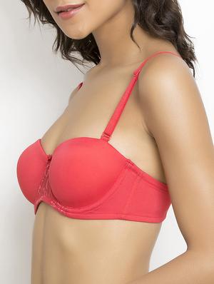 bow patch solid balconette bra - 15224032 - Standard Image - 2