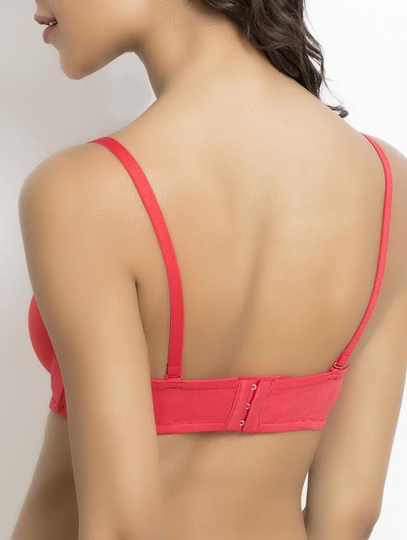bow patch solid balconette bra - 15224032 - Zoom Image - 3