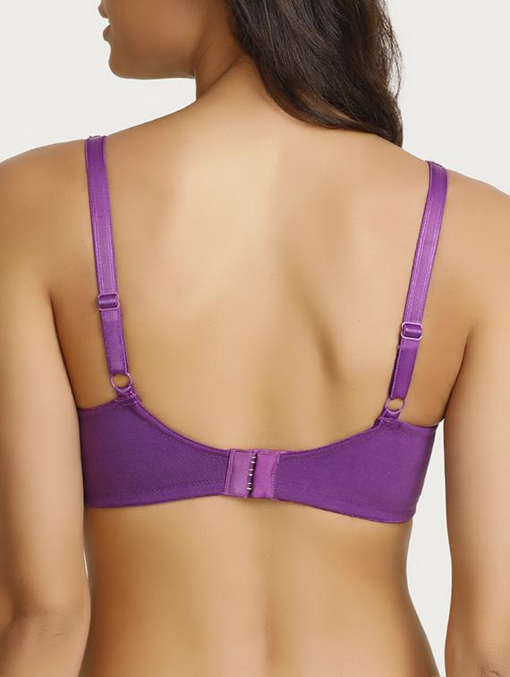bow patch lace detail bra - 15224036 - Zoom Image - 2