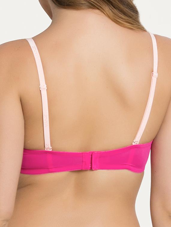contrast bow patch t-shirt bra - 15224058 - Zoom Image - 2