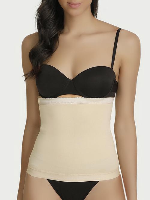 beige solid nylon tummy tucker shapewear - 15224123 - Standard Image - 1