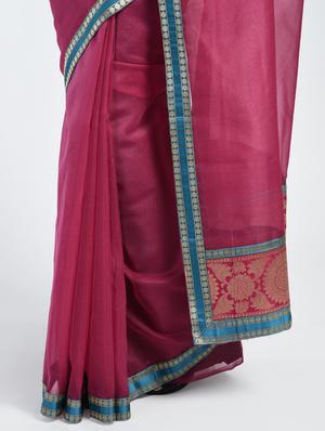 pink art silk banarasi saree with blouse - 15224394 - Standard Image - 2