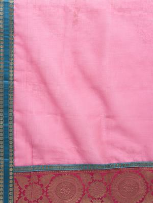 pink art silk banarasi saree with blouse - 15224394 - Standard Image - 3