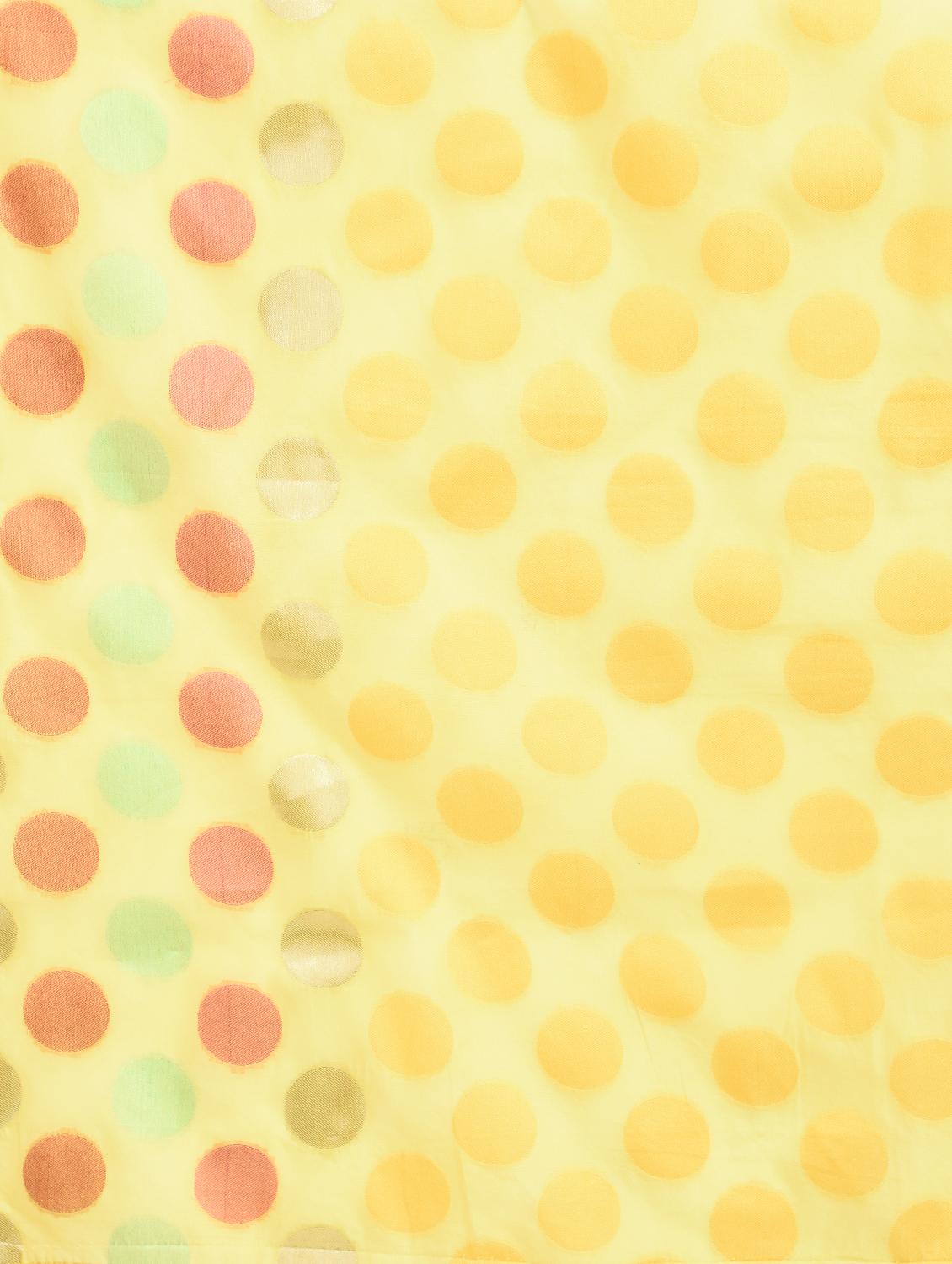 polka dot banarasi saree with blouse - 15224395 - Zoom Image - 3
