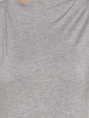grey solid viscose asymmetrical dress - 15224912 - Standard Image - 4