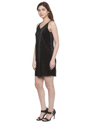 black solid shift dress - 15224916 - Standard Image - 2
