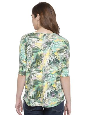 criss-cross neck tropical top - 15224959 - Standard Image - 3