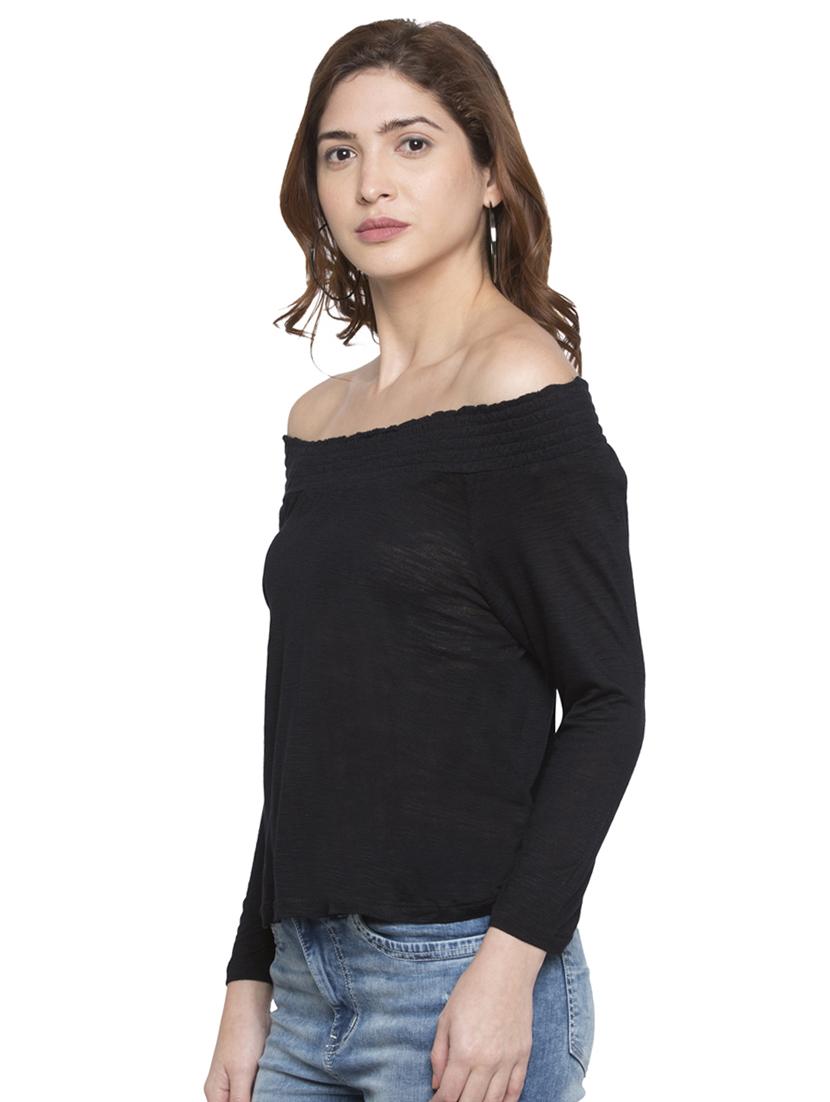 smocking detail off shoulder top - 15224981 - Zoom Image - 2