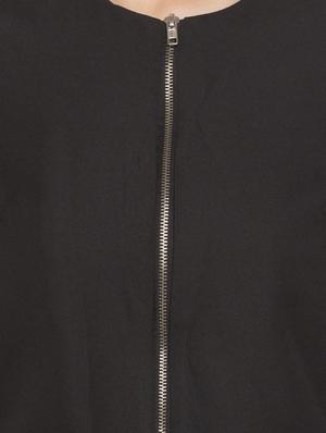 zip up front flute sleeved top - 15224985 - Standard Image - 4