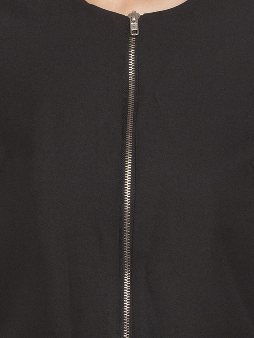 zip up front flute sleeved top - 15224985 - Zoom Image - 4
