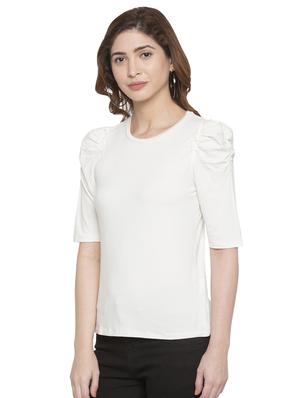 white solid viscose top - 15225000 - Standard Image - 2