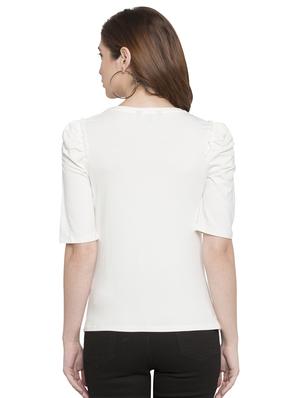 white solid viscose top - 15225000 - Standard Image - 3