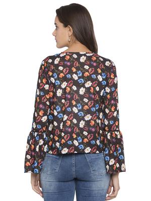floral bell sleeved top - 15225002 - Standard Image - 3