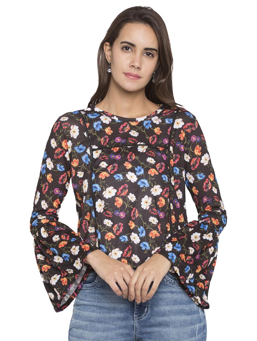 floral bell sleeved top - 15225002 - Zoom Image - 1