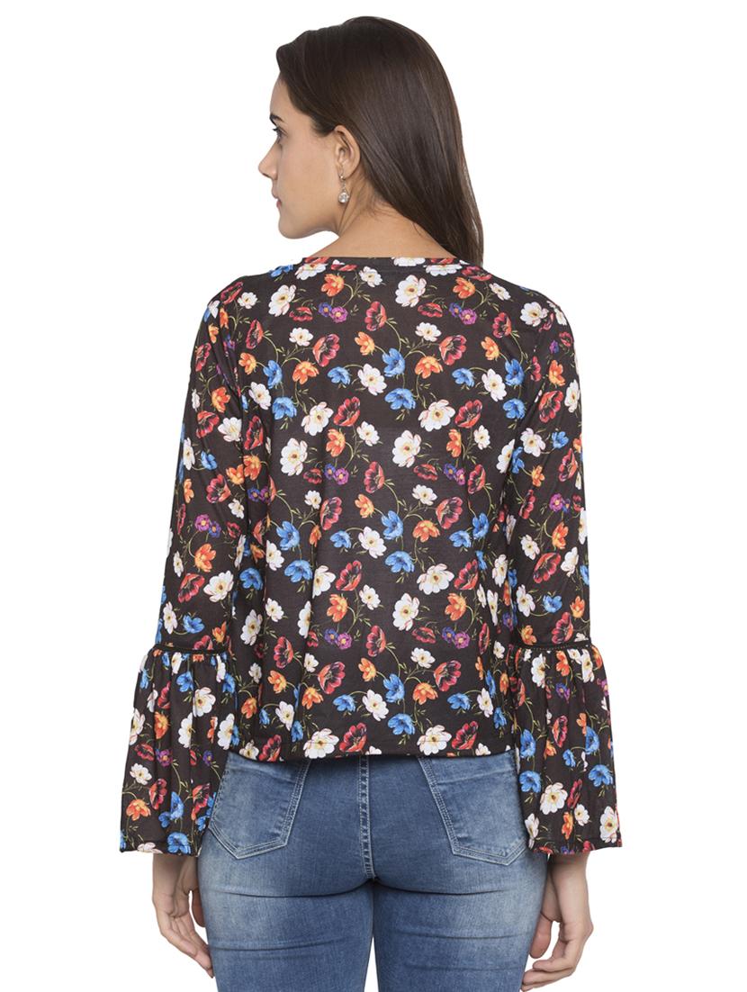 floral bell sleeved top - 15225002 - Zoom Image - 3