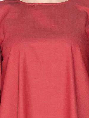 maroon cotton shift dress - 15225092 - Standard Image - 5
