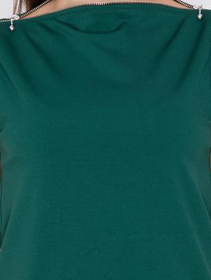 green solid sheath dress - 15225093 - Standard Image - 5