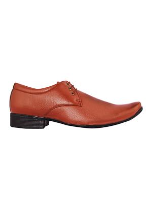 tan leatherette lace-up derby - 15225446 - Standard Image - 2