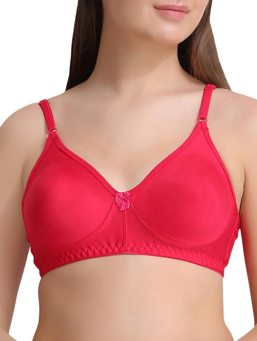 set of 2 bow patch solid bras - 15225487 - Zoom Image - 2