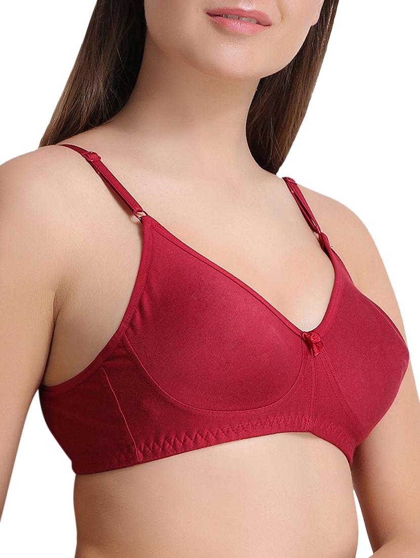 set of 2 bow patch solid bras - 15225487 - Zoom Image - 5