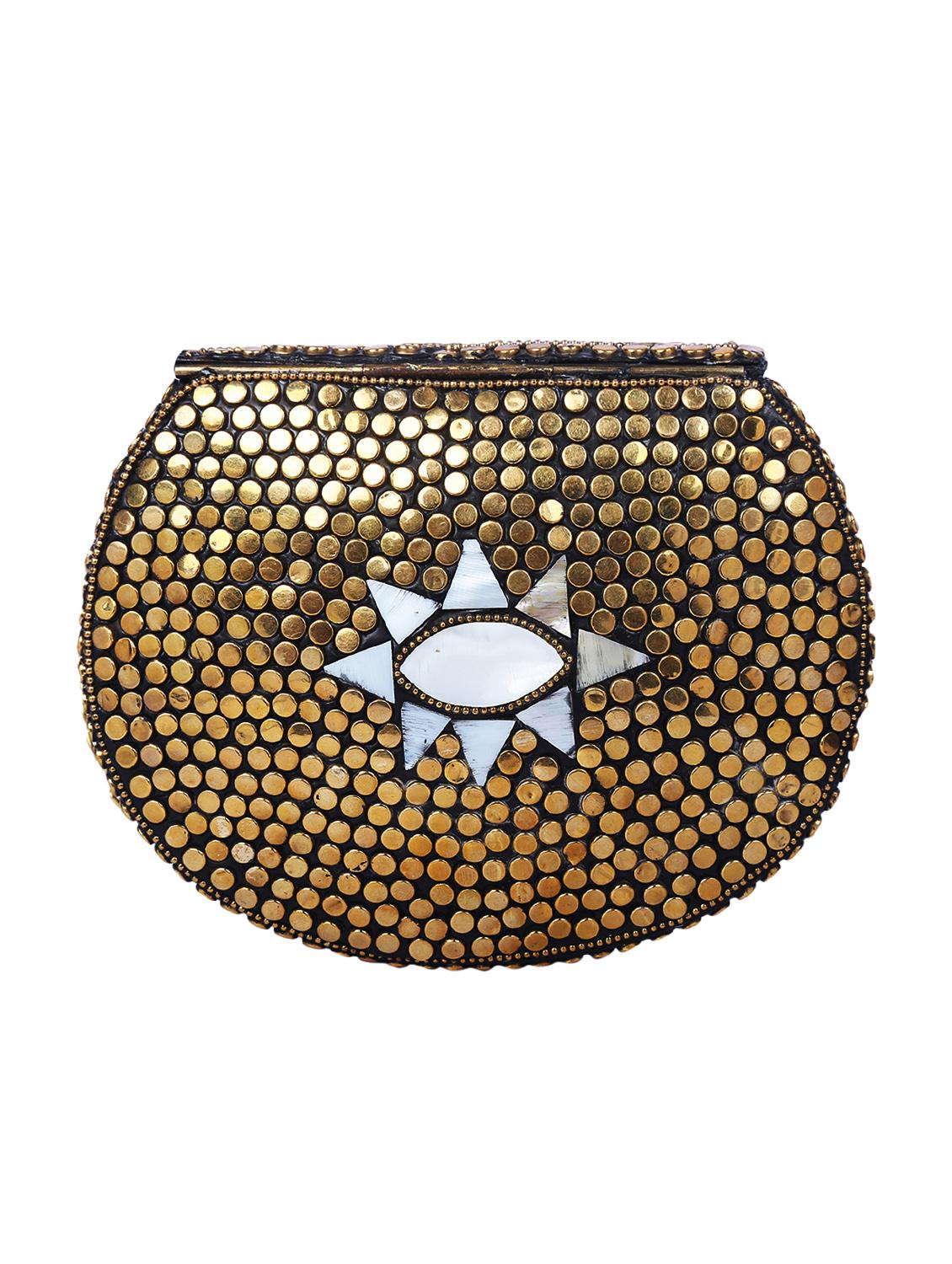 gold metal box clutch - 15226843 - Zoom Image - 2