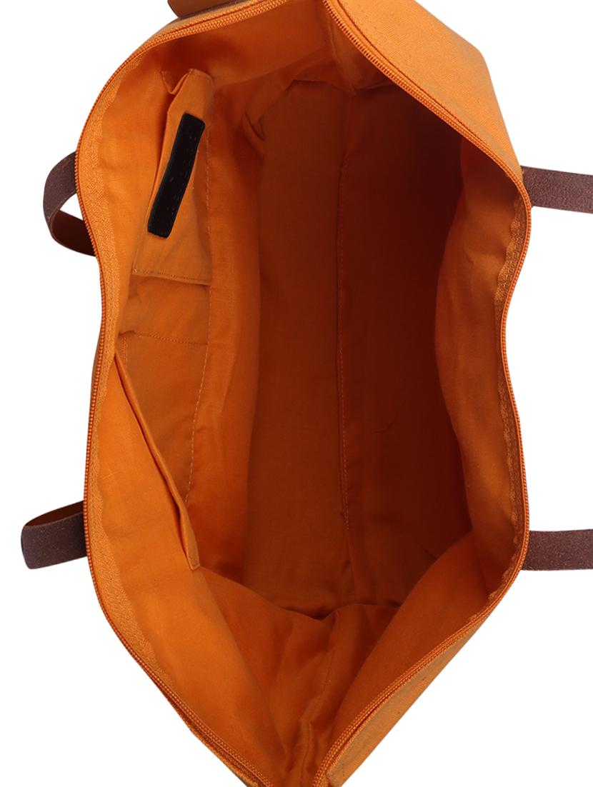 yellow canvas regular handbag - 15226868 - Zoom Image - 3