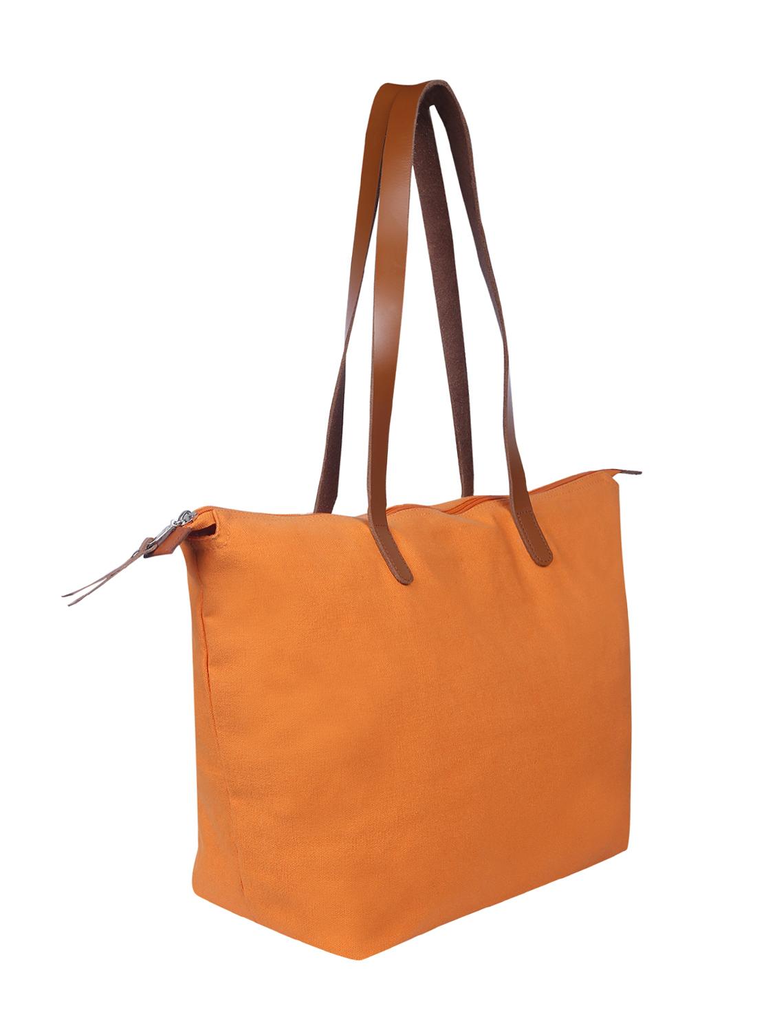 yellow canvas regular handbag - 15226868 - Zoom Image - 4