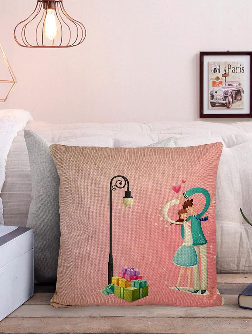 stitchnest printed cushion cover 16 x 16 inchjute cushion cover 16 x 16 inch - 15226928 - Zoom Image - 1