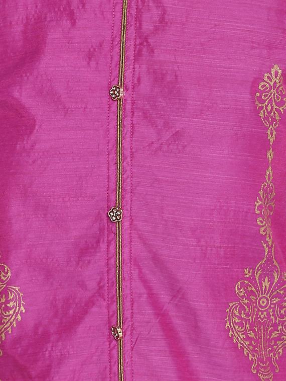 purple chanderi straight kurta - 15226999 - Zoom Image - 4