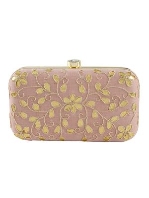 pink suede box clutch - 15227354 - Standard Image - 2
