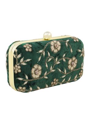 green suede box clutch - 15227363 - Standard Image - 5