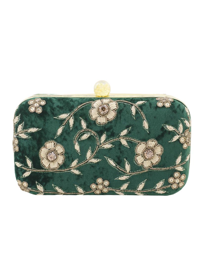 green suede box clutch - 15227363 - Zoom Image - 2