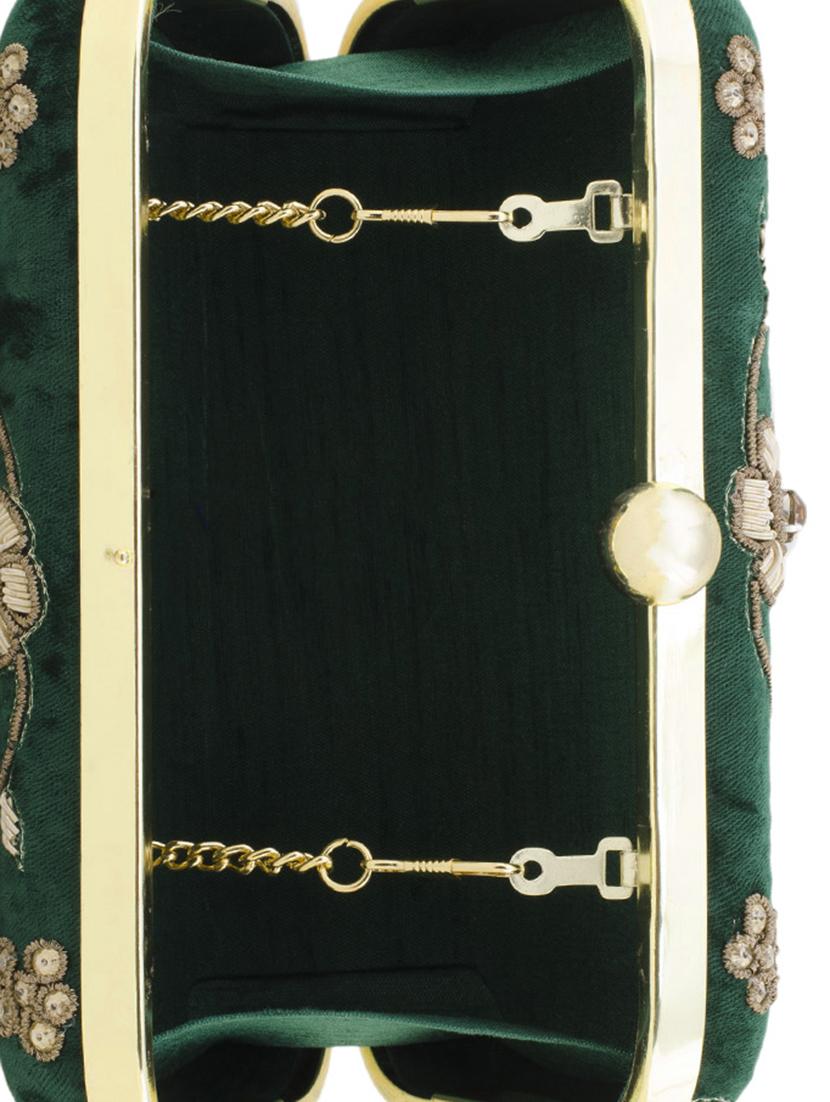 green suede box clutch - 15227363 - Zoom Image - 3