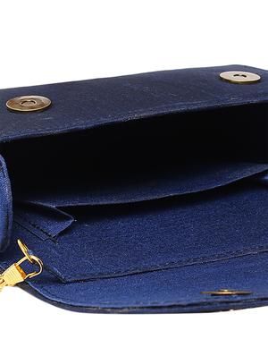 blue suede regular clutch - 15227366 - Standard Image - 3