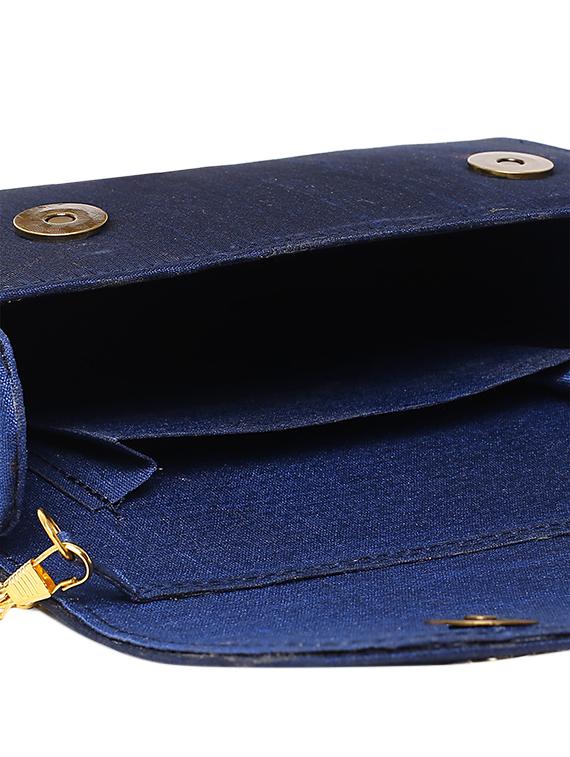 blue suede regular clutch - 15227366 - Zoom Image - 3