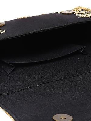 black suede fold over clutch - 15227368 - Standard Image - 3