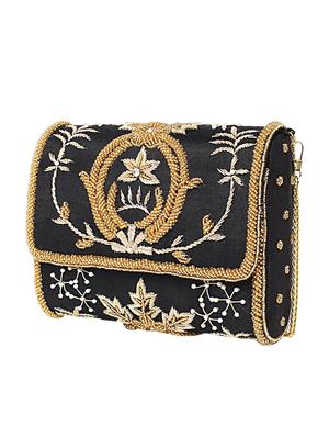 black suede fold over clutch - 15227368 - Standard Image - 5