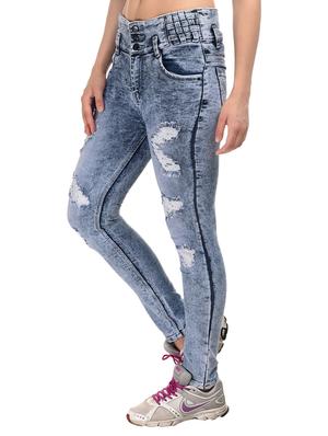blue denim distressed jeans - 15227481 - Standard Image - 2