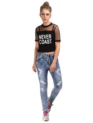 blue denim distressed jeans - 15227481 - Standard Image - 4