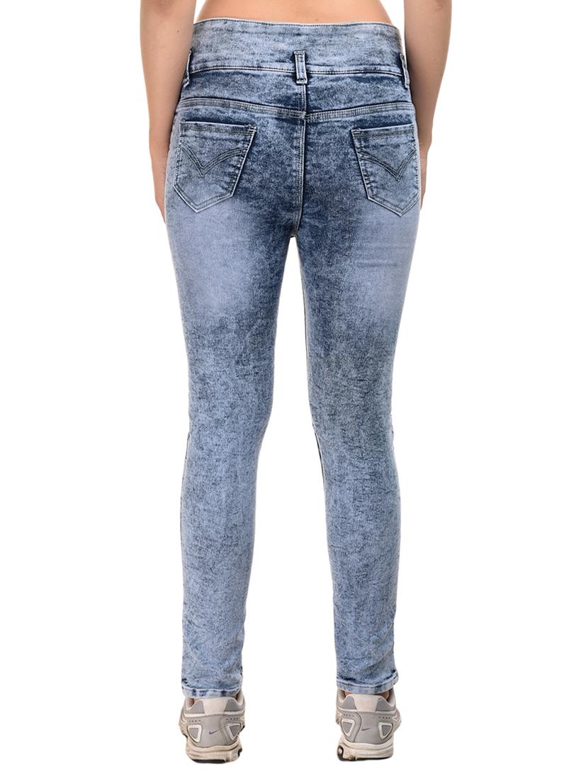 blue denim distressed jeans - 15227481 - Zoom Image - 3