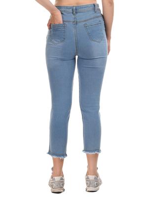 blue denim frayed jeans - 15227483 - Standard Image - 3
