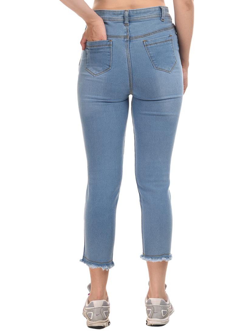 blue denim frayed jeans - 15227483 - Zoom Image - 3